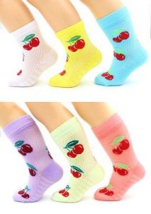 Носки детские(вишенка) ― Чулочно – носочные изделия оптом в Новосибирске, колготки, носки, чулки, трикотаж