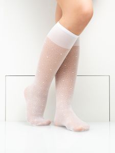 LSG 01гольфы детские белые ― Чулочно – носочные изделия оптом в Новосибирске, колготки, носки, чулки, трикотаж