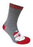 Новогодние носки унисекс с компьютерным рисунком "Дел Мороз". ― Чулочно – носочные изделия оптом в Новосибирске, колготки, носки, чулки, трикотаж