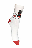Носки женские с компьютерным рисунком к 8 Марта. ― Чулочно – носочные изделия оптом в Новосибирске, колготки, носки, чулки, трикотаж