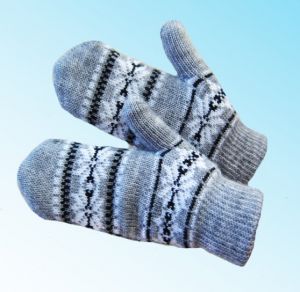 Варежки женские дв.жакардовые.  ― Чулочно – носочные изделия оптом в Новосибирске, колготки, носки, чулки, трикотаж
