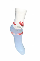 Носки женские с компьютерным рисунком к 8 Марта ― Чулочно – носочные изделия оптом в Новосибирске, колготки, носки, чулки, трикотаж