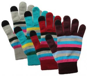 Перчатки одинарные для сенсорных экранов. ― Чулочно – носочные изделия оптом в Новосибирске, колготки, носки, чулки, трикотаж
